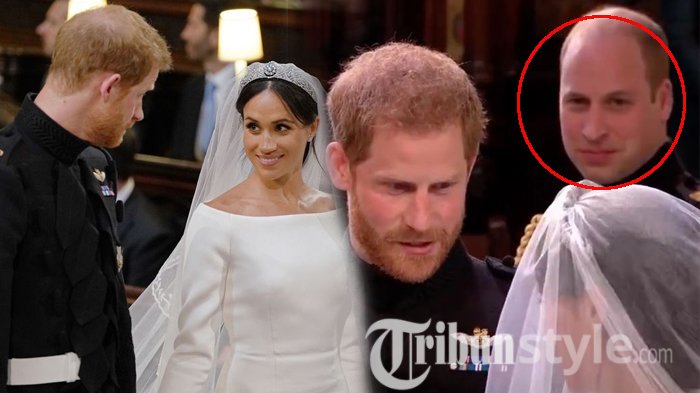 Reaksi Manis Pangeran William Saat Pangeran Harry dan Meghan Markle Saling Bertatapan di Altar