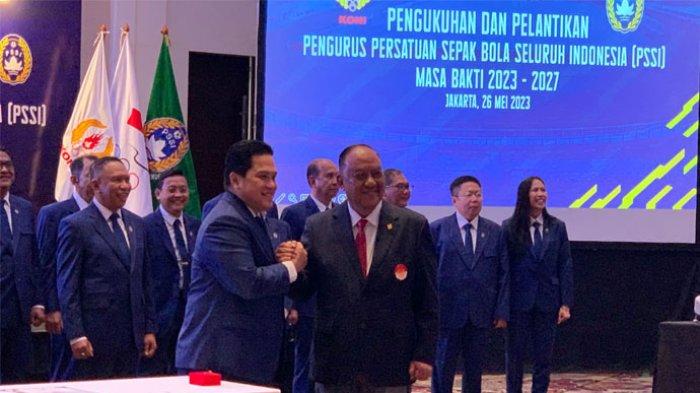 KONI Pusat Resmi Lantik Pengurus PSSI Periode 2023-2027, Marciano: Pak Erick, Ini Tugas Sangat Berat