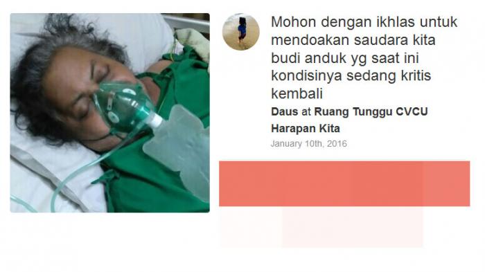 Artis-artis Ini Bergantian Jenguk Budi Anduk di Rumah Sakit