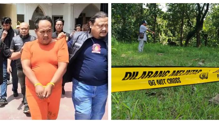 PEMBUNUHAN - (Kiri) pelaku pembunuhan terhadap Kusyanto (46), seorang guru di Kota Tegal, Jawa Tengah, dan (kanan) tempat ditemukannya Kusyanto.