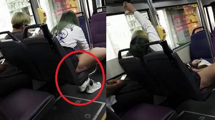 Pamerkan Keseksian Paha, Wanita Cantik ini Justru Buat Penumpang Bus Mual! Ini Penyebabnya