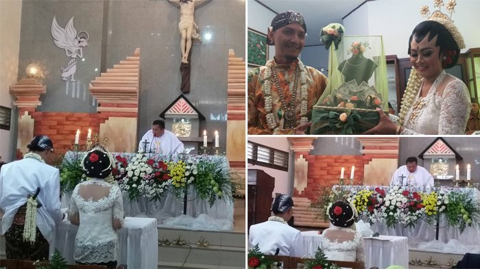 Pernikahan Viral, Usai Akad Nikah Secara Islam Pasangan Beda Agama ini Jalani Pemberkatan di Gereja