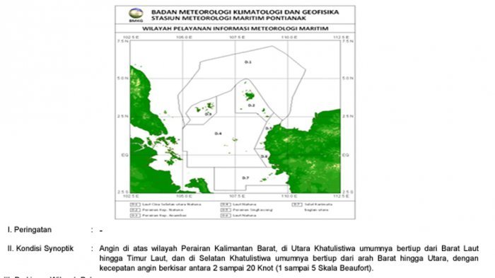 Waspada Tinggi Gelombang di Laut Utara Natuna Capai 3,5 Meter
