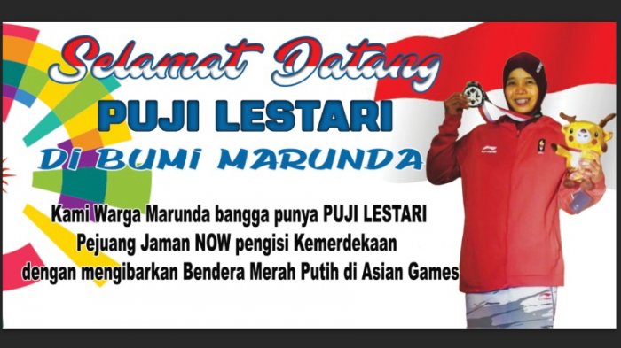 Kepulangan Atlet Panjat Dinding Puji Lestari Disambut Warga Marunda