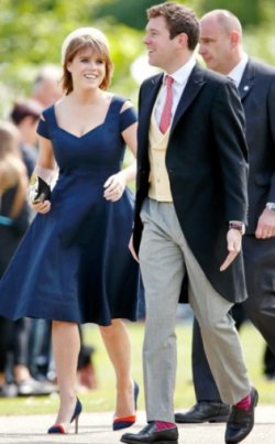 Putri Eugenie Kenakan Gaun Mewah untuk Hadiri Pernikahan Harry dan Meghan Markle