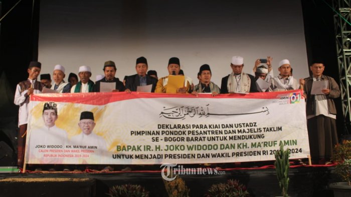 Usai Nobar Debat Capres, Ratusan Pengasuh Pesantren Bogor Deklarasi Dukung Pasangan No 1