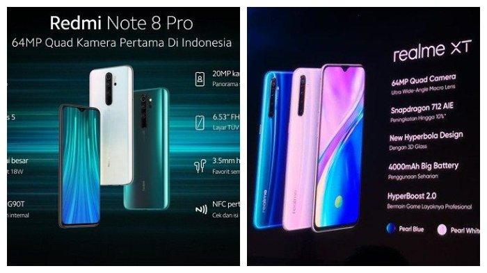 Spesifikasi dan Harga Redmi Note 8 Pro dan Realme XT, Sama-Sama Punya Kamera 64 MP, Ini Bedanya