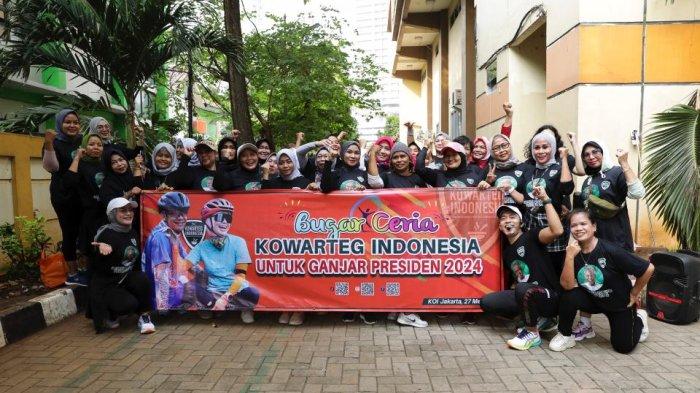 Relawan Ganjar Pranowo Ajak Ibu-Ibu di Jakpus Budayakan Hidup Sehat Lewat Senam