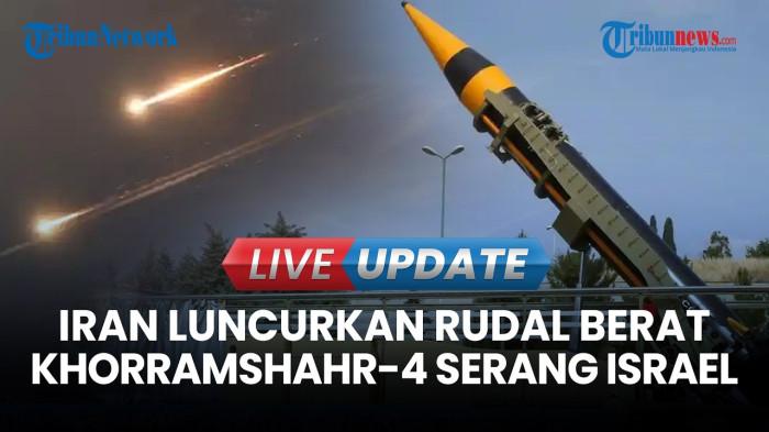 SASAR ISRAEL - Gelombang serangan rudal yang diluncurkan Iran, Jumat (6/3/2026) ke arah negara pendudukan, Israel. Pasukan Garda Revolusi Iran menyatakan, semua rudal yang digunakan berjenis rudal balistik dengan daya jangkau ribuan kilometer.