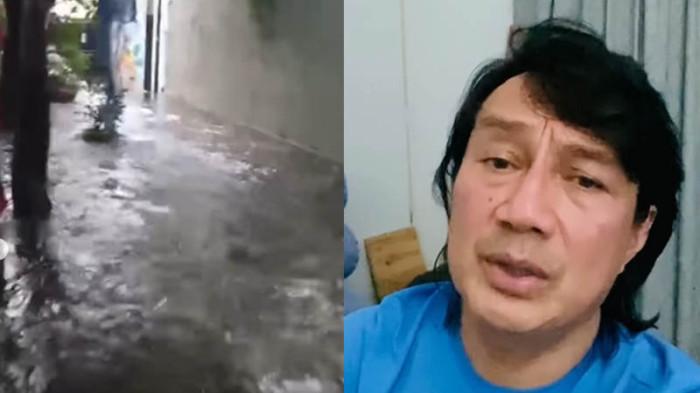 RUMAH KATON BAGASKARA BANJIR- Musisi Katon Bagaskara kembali mengalami kebanjiran. Rumahnya kawasan Kebayoran Baru, Jakarta Selatan, Senin (4/5/2026). 
