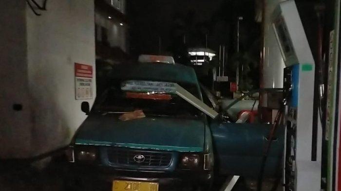 Terdengar Dentuman Kencang dari SPBU, Ternyata Angkot Meledak saat Isi Bahan Bakar Gas