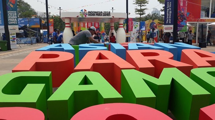 Sejumlah Ornamen Asian Para Games Baru Dipasang di Zona Inspirasi