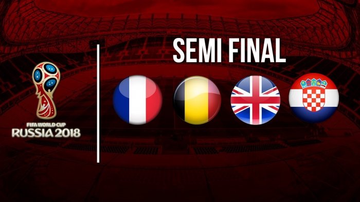 Persaingan Makin Ketat, Inilah Jadwal Semifinal Piala Dunia 2018