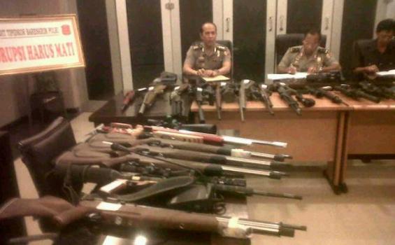 Puluhan Senjata Tanpa Izin Disita dari Anggota Perbakin