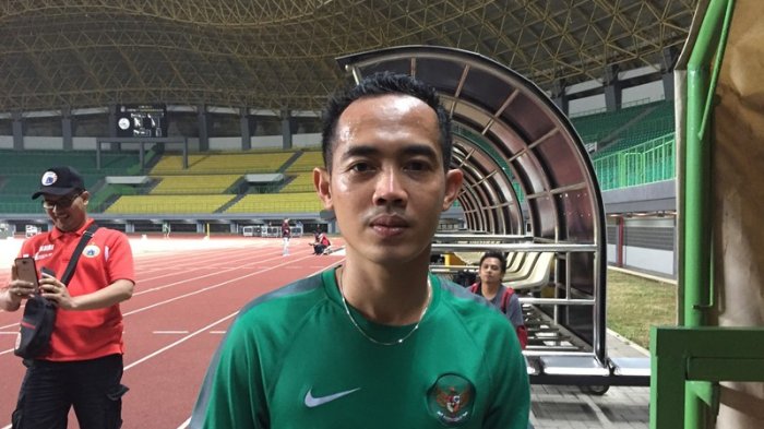 Pemain Timnas Indonesia Senior, Slamet Nurcahyo.   