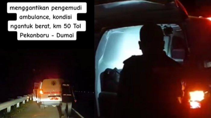 Viral Polisi Gantikan Sopir Ambulans yang Bawa Pasien Darurat, Mobilnya Menepi karena Ngantuk Berat