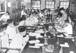 Suasana sidang PPKI dalam rangka pemutusan dasar negara Indonesia yaitu Pancasila