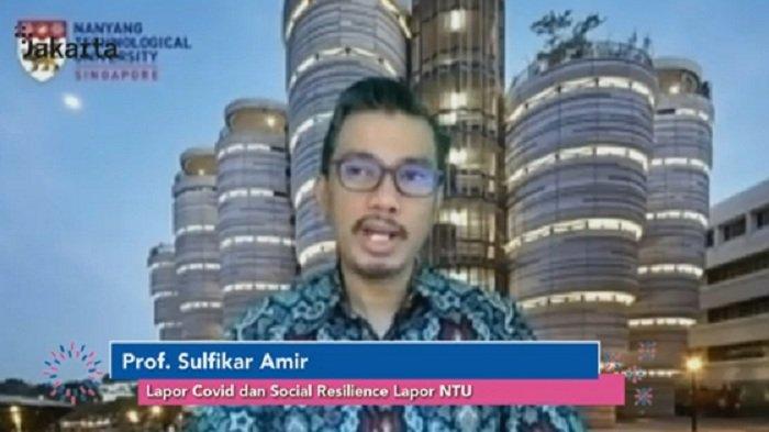 Tangkapan layar Profesor dari Nanyang Technological University (NTU) Singapura, Sulfikar Amir, dalam forum Jakarta Development Collaboration Network (JDCN) 2020 yang disiarkan virtual, Kamis (17/12/2020).