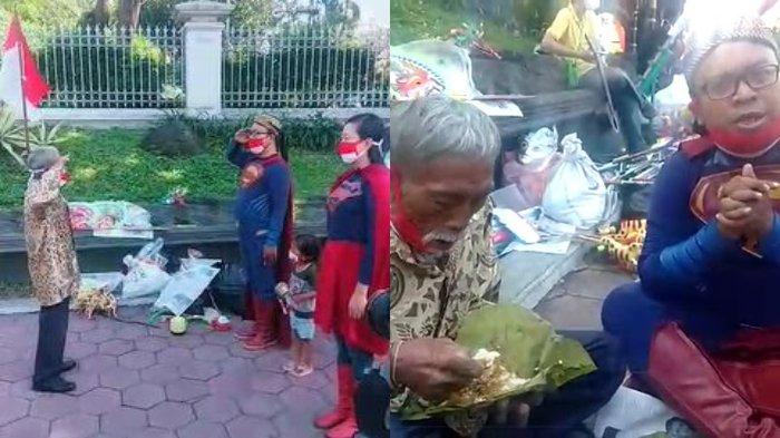 Tersentuh Kisah Ngatimin, Pejuang yang Kini Jualan Mainan, 'Superman' Borong Dagangannya