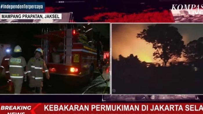 Permukiman Padat Penduduk di Mampang Jakarta Selatan Kebakaran: 26 Unit Mobil Damkar Dikerahkan