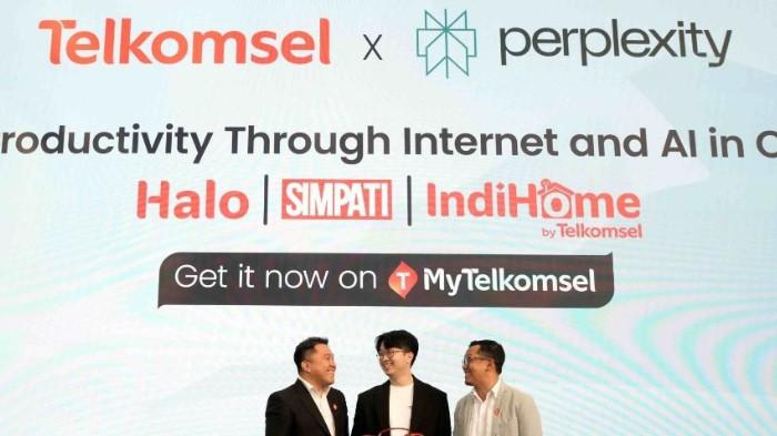GANDENG PERPLEXITY - Telkomsel menjalin kolaborasi strategis dengan Perplexity, perusahaan mesin penjawab berbasis kecerdasan buatan (Artificial Intelligence/AI) pada Mei 2025.