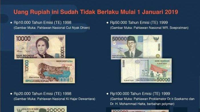 Ini Daftar Uang yang Ditarik dari Peredaran per 31 Desember 2018, Tak Berlaku Lagi pada 2019