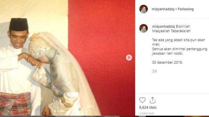 UAS dan Mellya Juniarti saat menikah