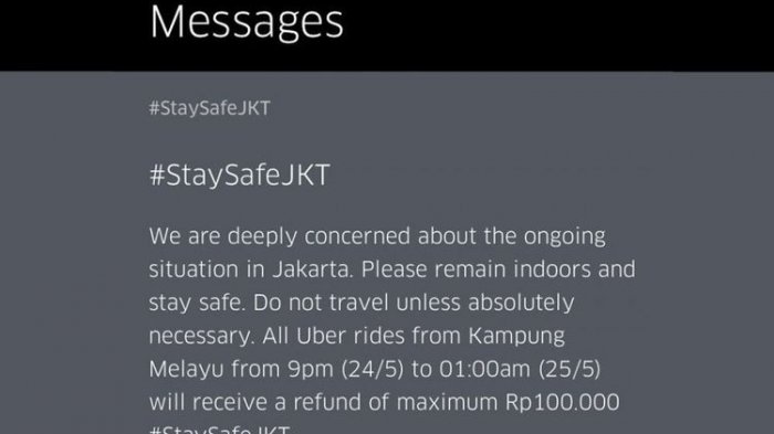 Uber Berikan Refund Hingga Rp 100.000 untuk Penumpang yang Bepergian dari Kampung Melayu
