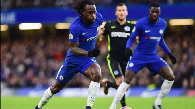 Victor Moses ketika bermain di Chelsea.