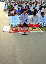 JK Salat Id di Lapangan Karebosi Bareng Wali Kota Makassar