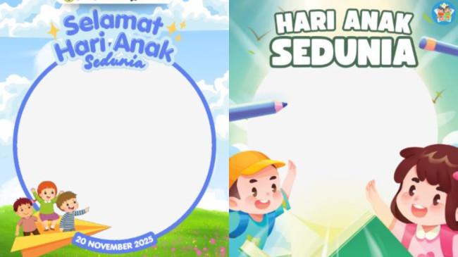 40 Twibbon Hari Anak Sedunia 2025, Cocok Dibagikan di Medsos