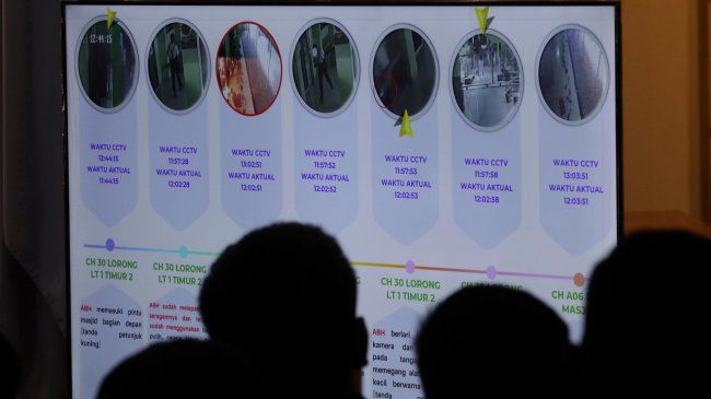 Rangkaian Kegiatan Terduga Pelaku Ledakan di SMAN 72 Jakarta Berdasarkan Rekaman Kamera CCTV