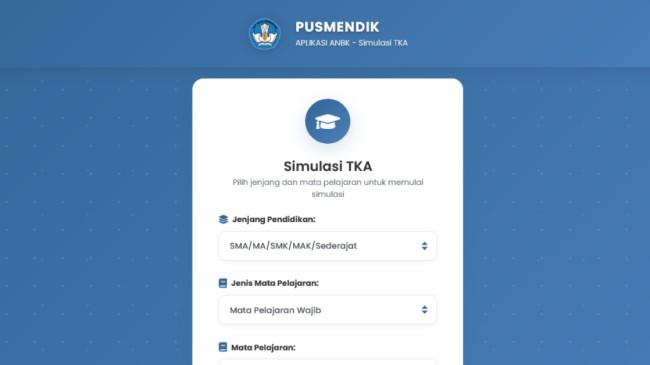 Cara Akses Simulasi TKA Secara Online, Lengkap Jadwal Pelaksanaan TKA Jenjang SMA/SMK Sederajat