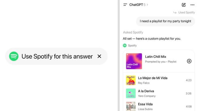 ChatGPT Kini Bisa Bikin Playlist Spotify dan Desain Canva Sekaligus