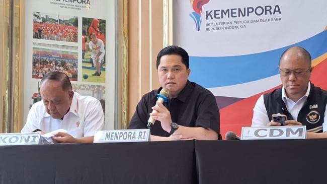 Menpora Erick Thohir Sebut Target Sepakbola di SEA Games yang Diusulkan PSSI Hanya Medali Perak