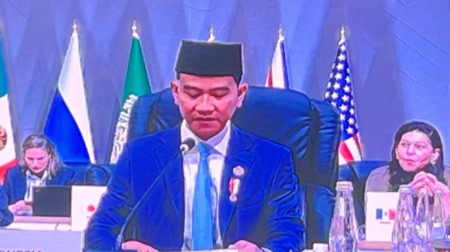 Pidato Perdana di KTT G20, Gibran Sampaikan Salam dari Presiden Prabowo