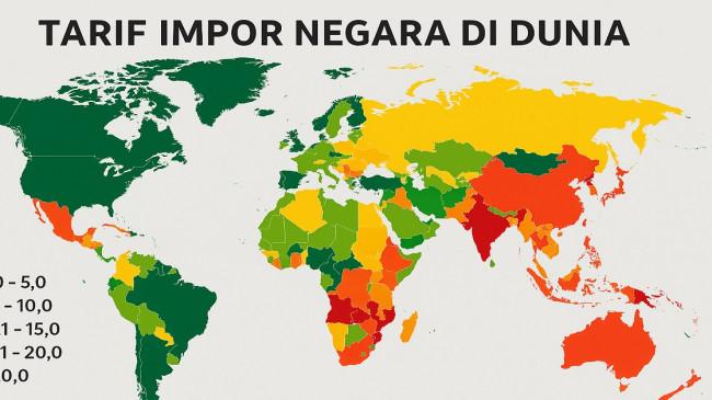 Daftar Lengkap Negara Terkena Dampak Tarif Perang Dagang Baru Trump