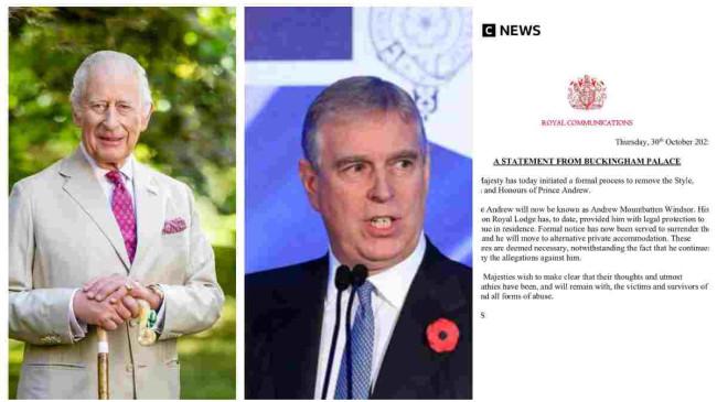 Raja Charles III Cabut Semua Gelar Pangeran Andrew dan Usir dari Istana, Inggris Geger