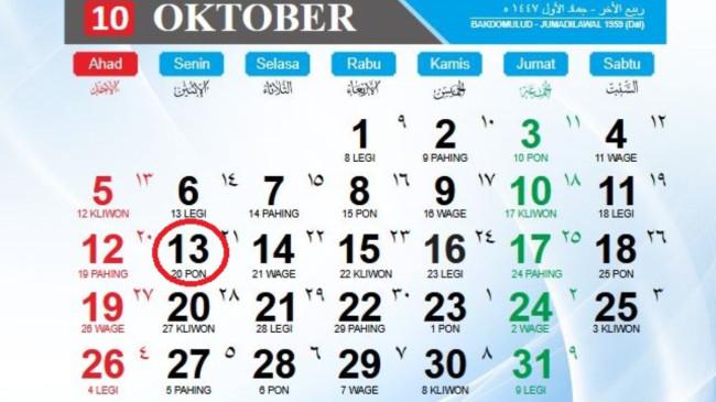 Tanggal 13 Oktober 2025 Memperingati Hari Apa? Ada 5 Peringatan Penting