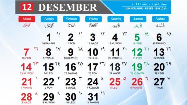 Daftar Hari Libur Nasional dan Cuti Bersama Desember 2025, Ada Long Weekend
