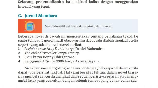Kunci Jawaban Bahasa Indonesia Kelas 10 Halaman 24: Fakta dan Opini dalam Novel