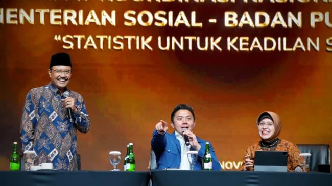 Letkol Tedy, Gus Ipul, dan Kepala BPS Hadiri Rakornas DTSEN, Tekankan Pentingnya Akurasi Data
