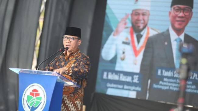 Mendes Yandri Deklarasikan Gotong Royong Bangun Desa dan Program Desa Bersinar di Bengkulu