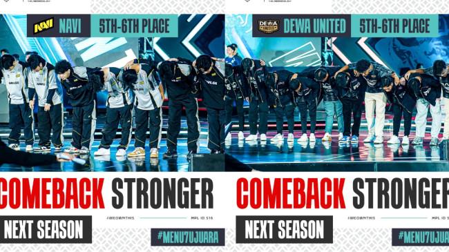 Besaran Hadiah NAVI dan Dewa United Usai Tersingkir dari Playoff MPL ID S16, Ungguli RRQ Hoshi