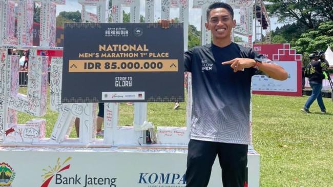 Pelari Nofeldi dan Mizan Tampil Gemilang, Rute Baru Hiasi Tantangan Borobudur Marathon 2025