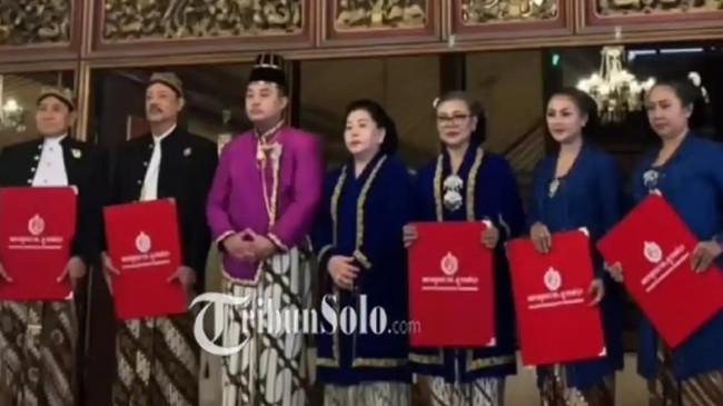 Gelar Baru 5 Kerabat Keraton Solo usai Terima Kekancingan dari PB XIV Hamangkunegoro