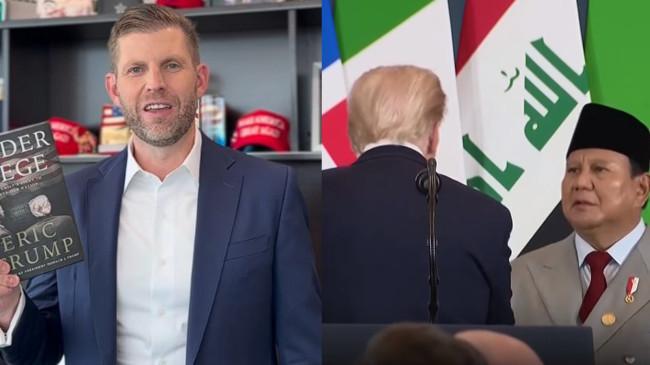 Profil Eric Trump, Anak Donald Trump yang Diduga Dicari Prabowo saat KTT Gaza