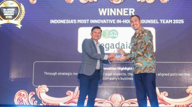 Pegadaian Kembali Torehkan Prestasi, Raih Penghargaan Inovasi Hukum Nasional 2025