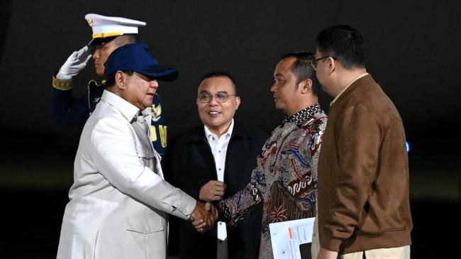 Prabowo Subianto Tiba di Tanah Air Usai Lawatan Sehari ke Australia