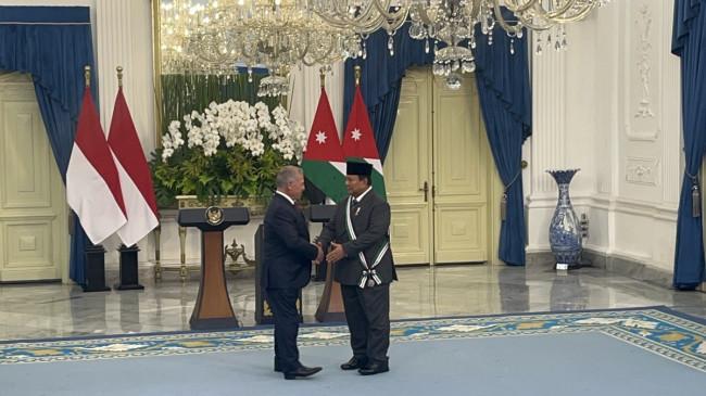 Prabowo Terima Anugerah Tanda Kehormatan Tertinggi Yordania Dari Raja Abdullah II